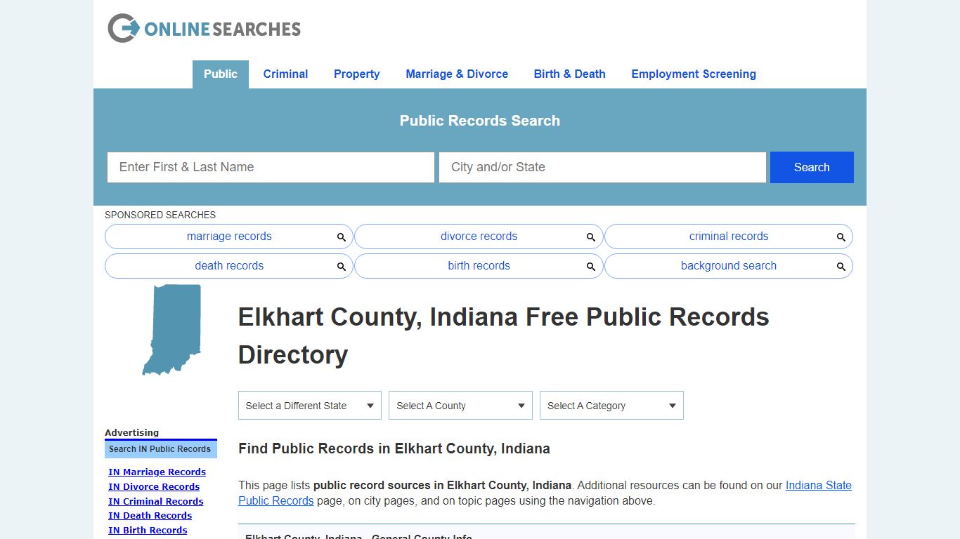 Elkhart County, Indiana Public Records Directory